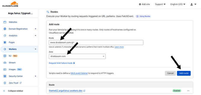 Workers Route Add