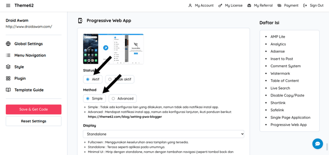 Plugin PWA Simple