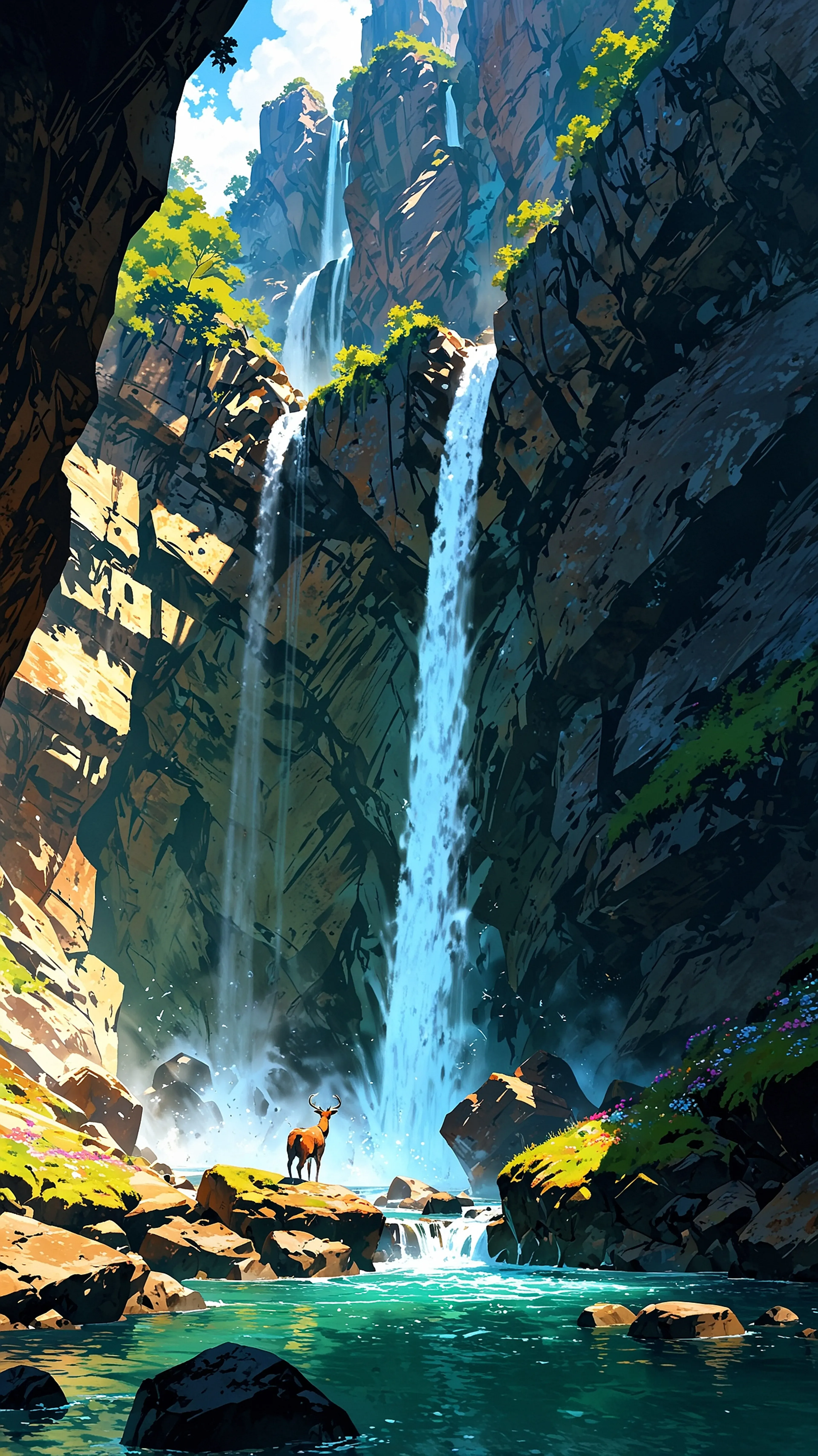 Stag's Falls anime wallpaper