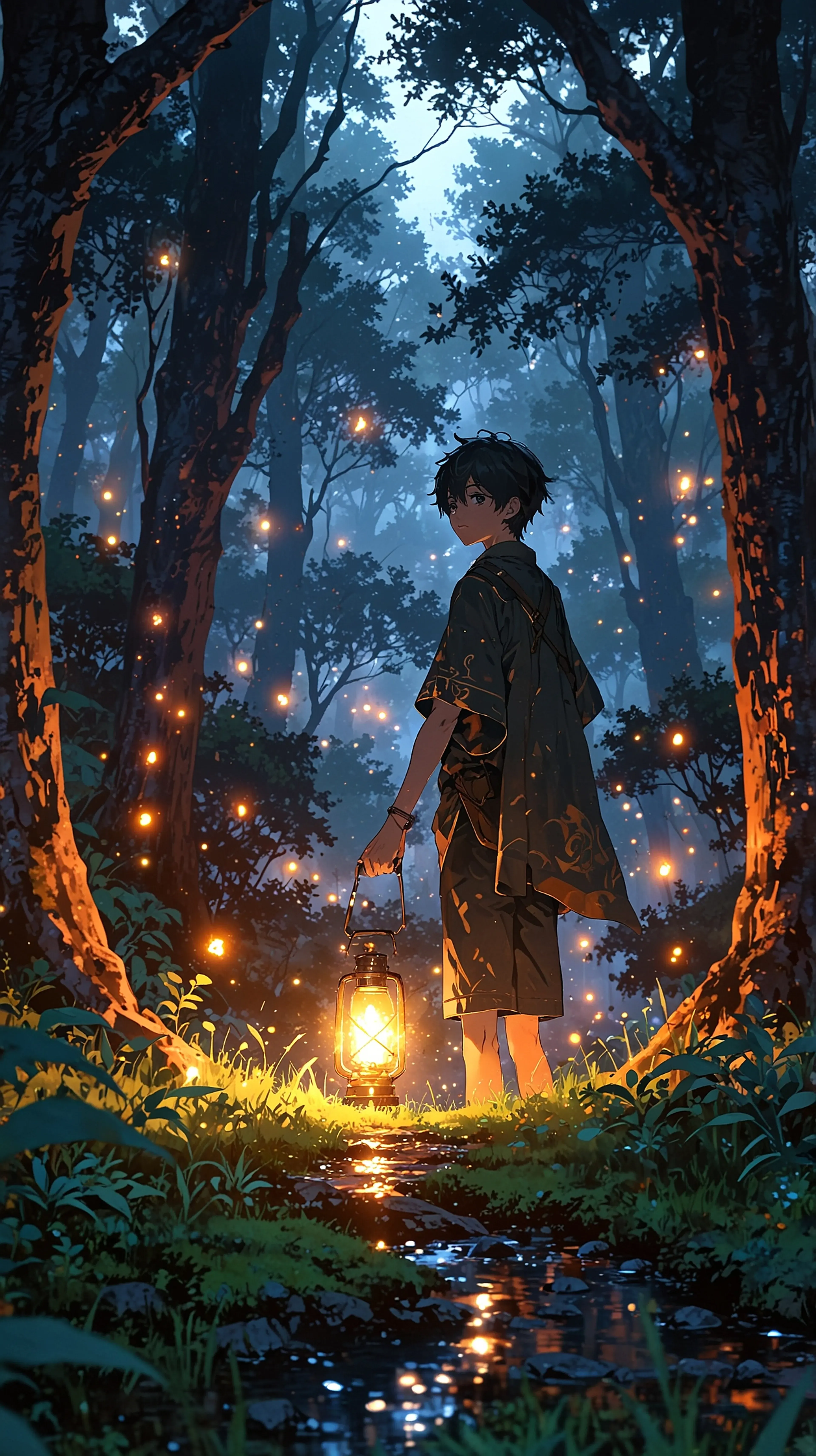 The Forest Guide – Mysterious Anime Fantasy Wallpaper anime wallpaper