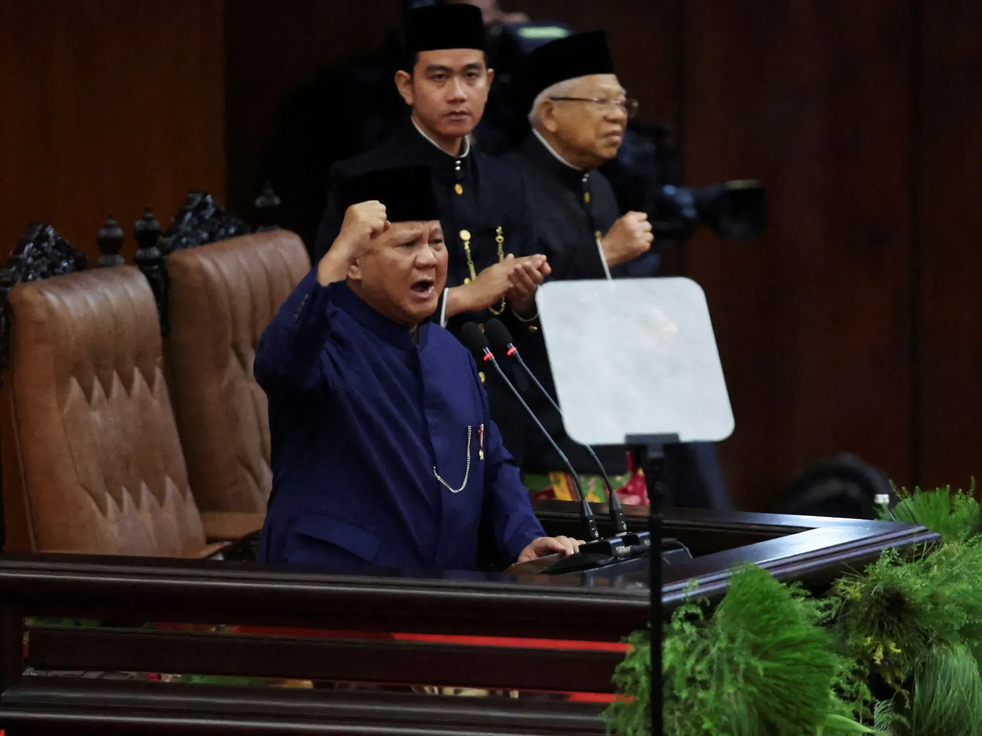 Prabowo vows to fight corruption as he is sworn in as Indonesia’s president