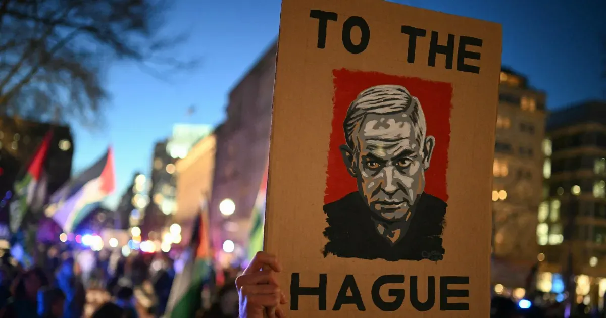 As Trump meets Netanyahu, protesters chant: ‘Palestine is not for sale’