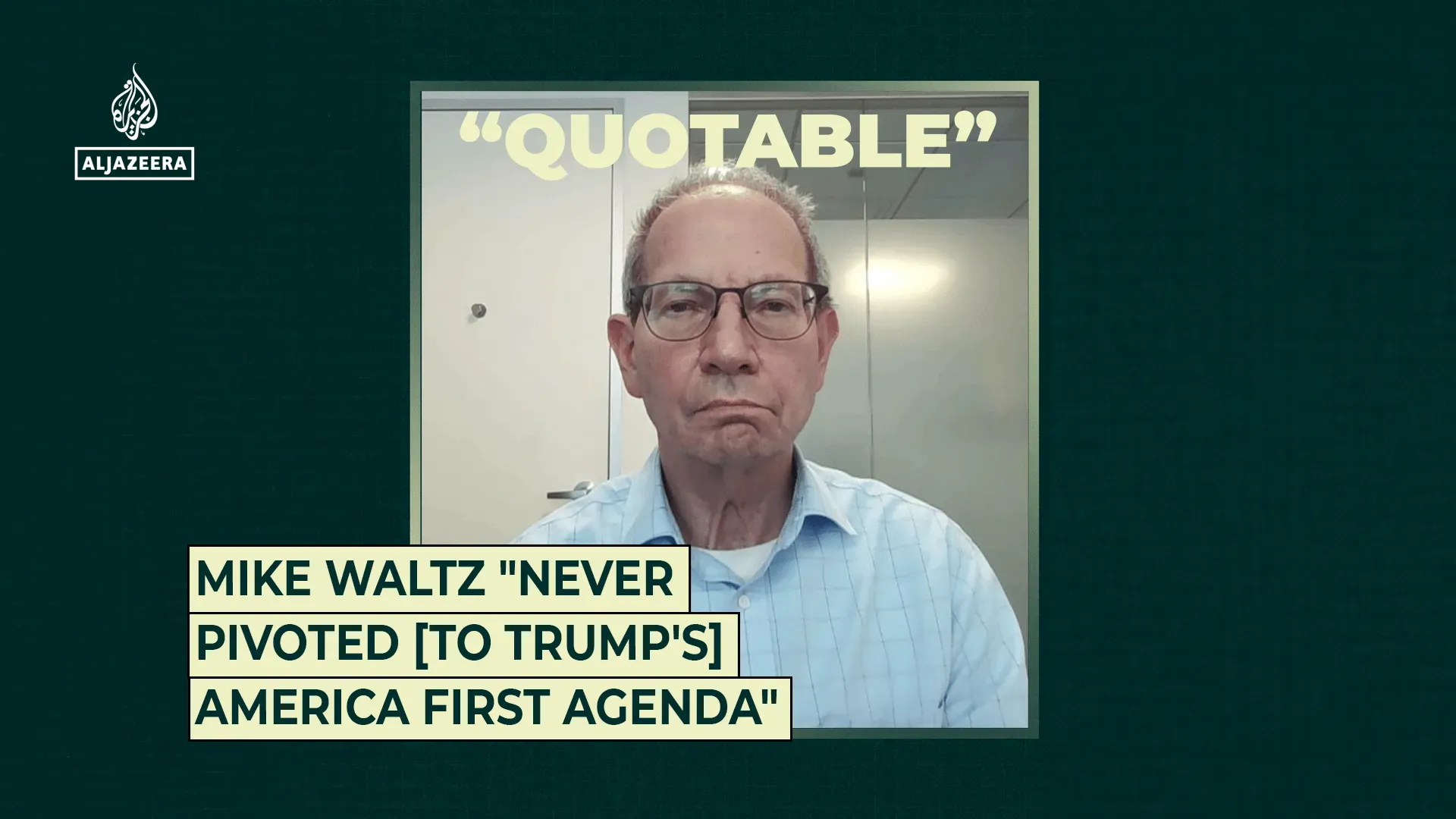 Mike Waltz “never pivoted [to Trump’s] America First agenda”