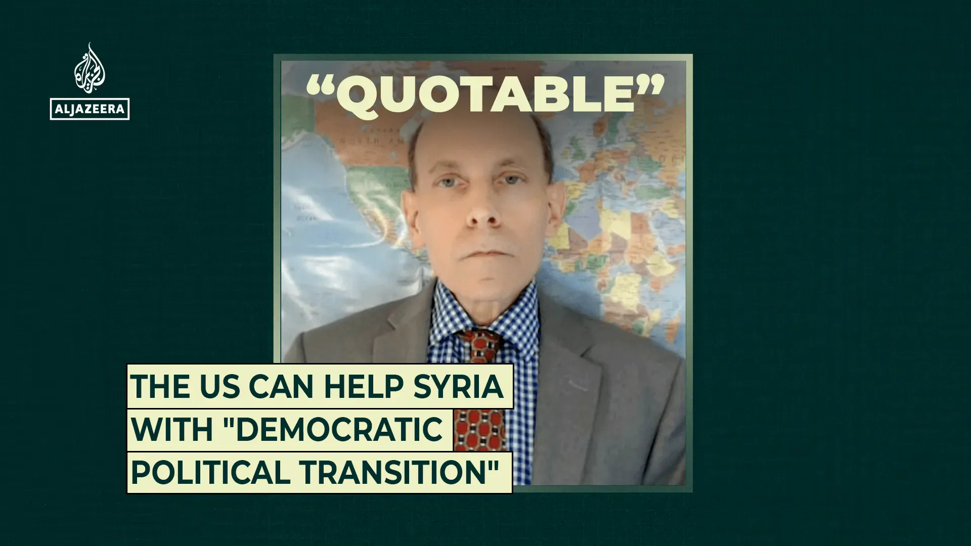 The US can help Syria with “democratic political transition”