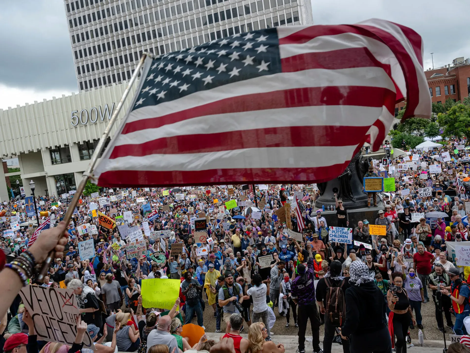 Trump holds military parade amid ‘No Kings’ protests across US
