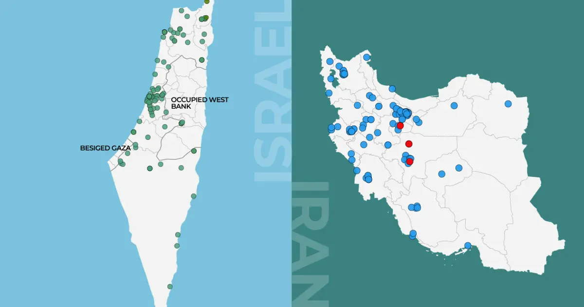 Visualising 12 days of the Israel-Iran conflict