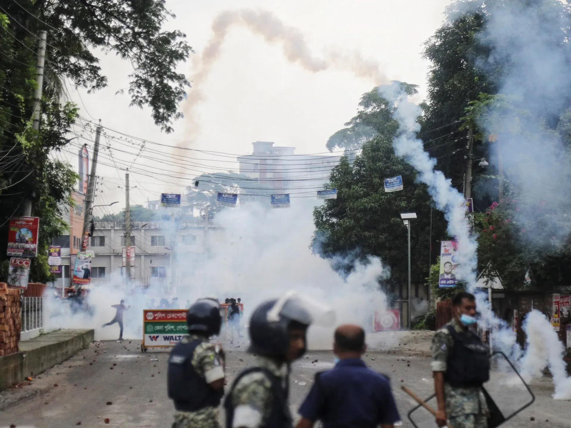 Bangladesh police clash with pro-Hasina activists, at least three dead