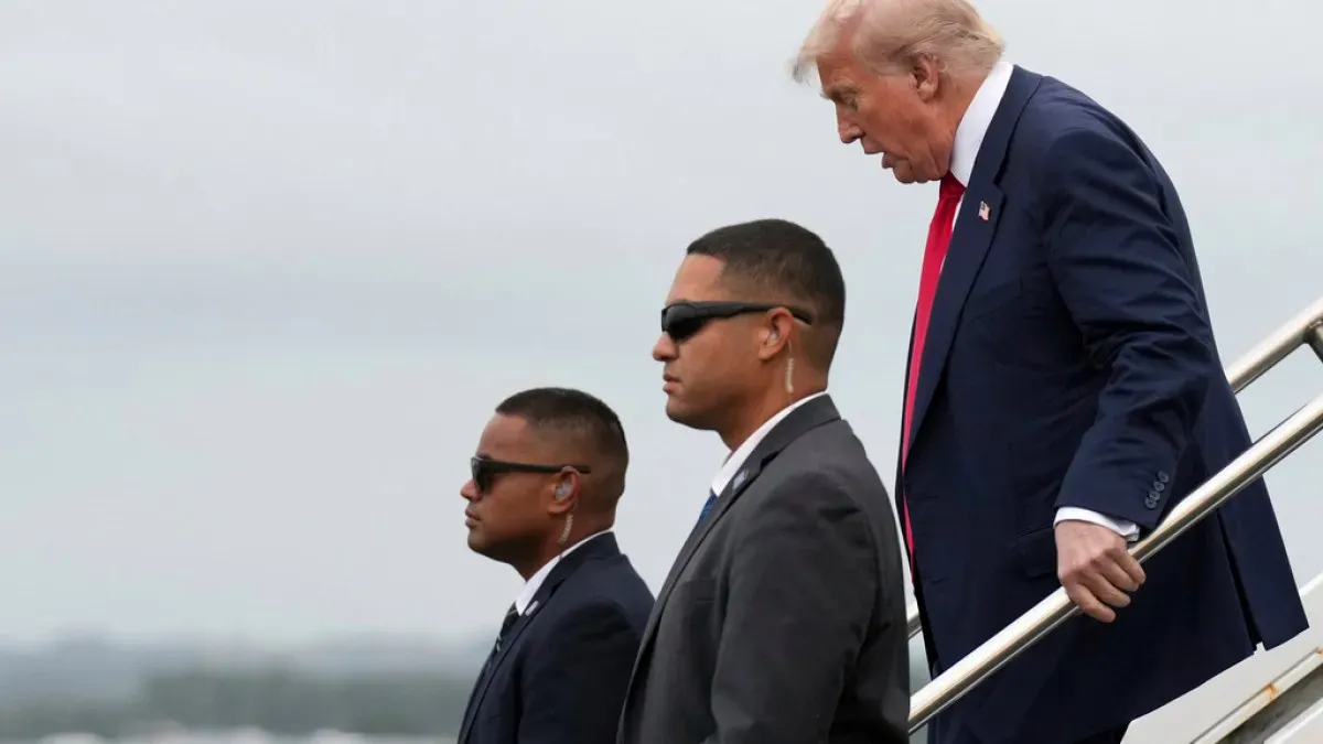 Donald Trump set for trade talks with Europe as he arrives in Scotland