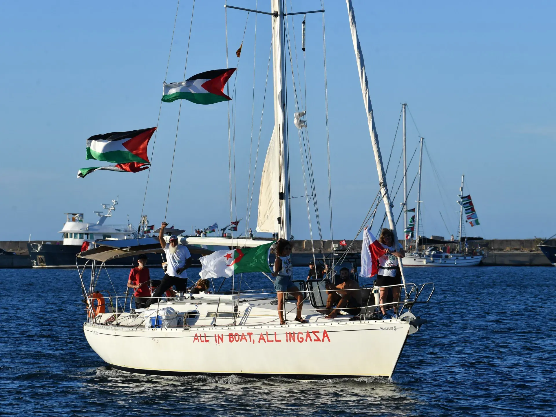 Global Sumud Flotilla sets sail from Tunisia to break Gaza blockade