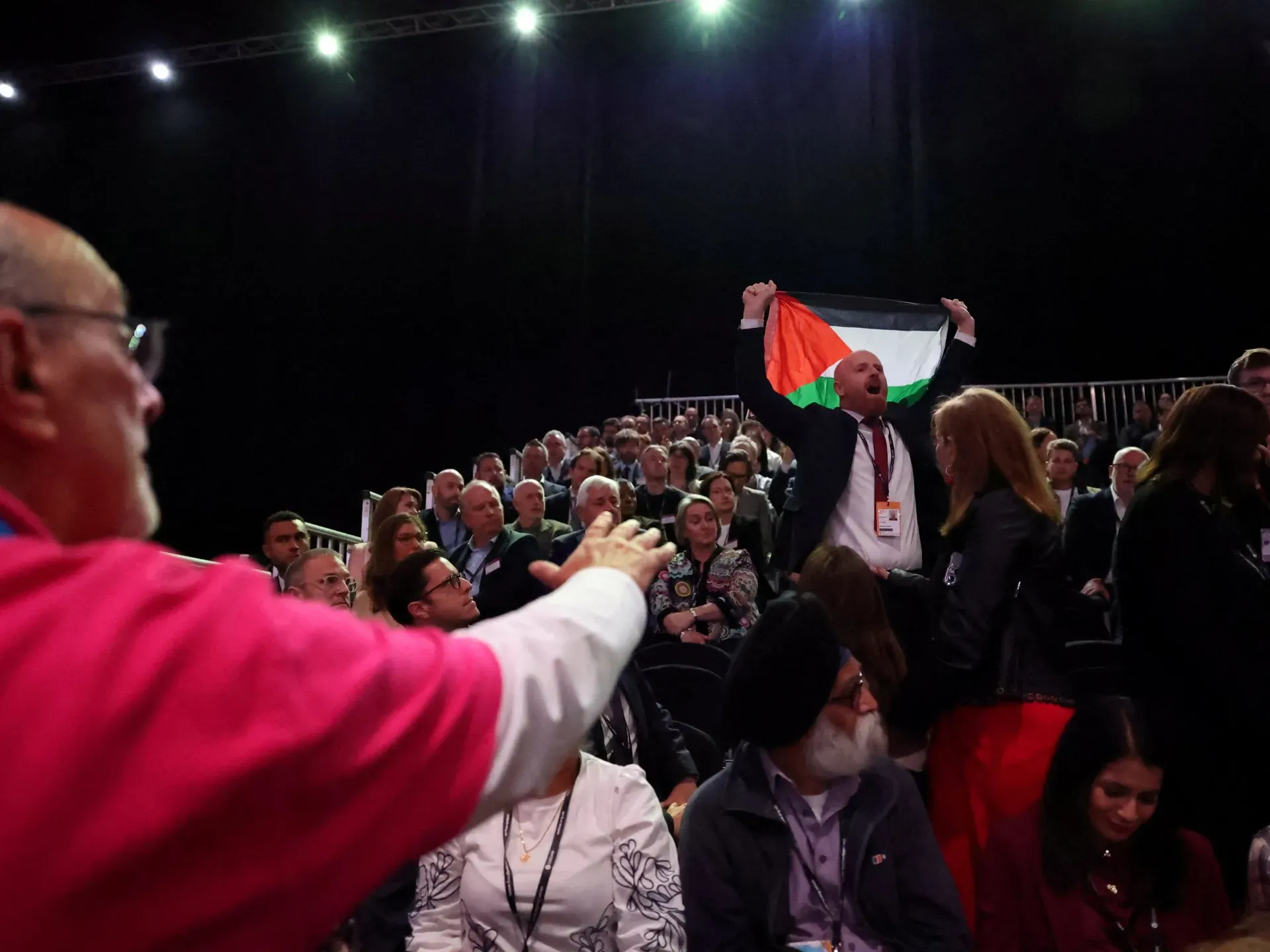 Pro-Palestine activist interrupts UK minister speech at Labour conference